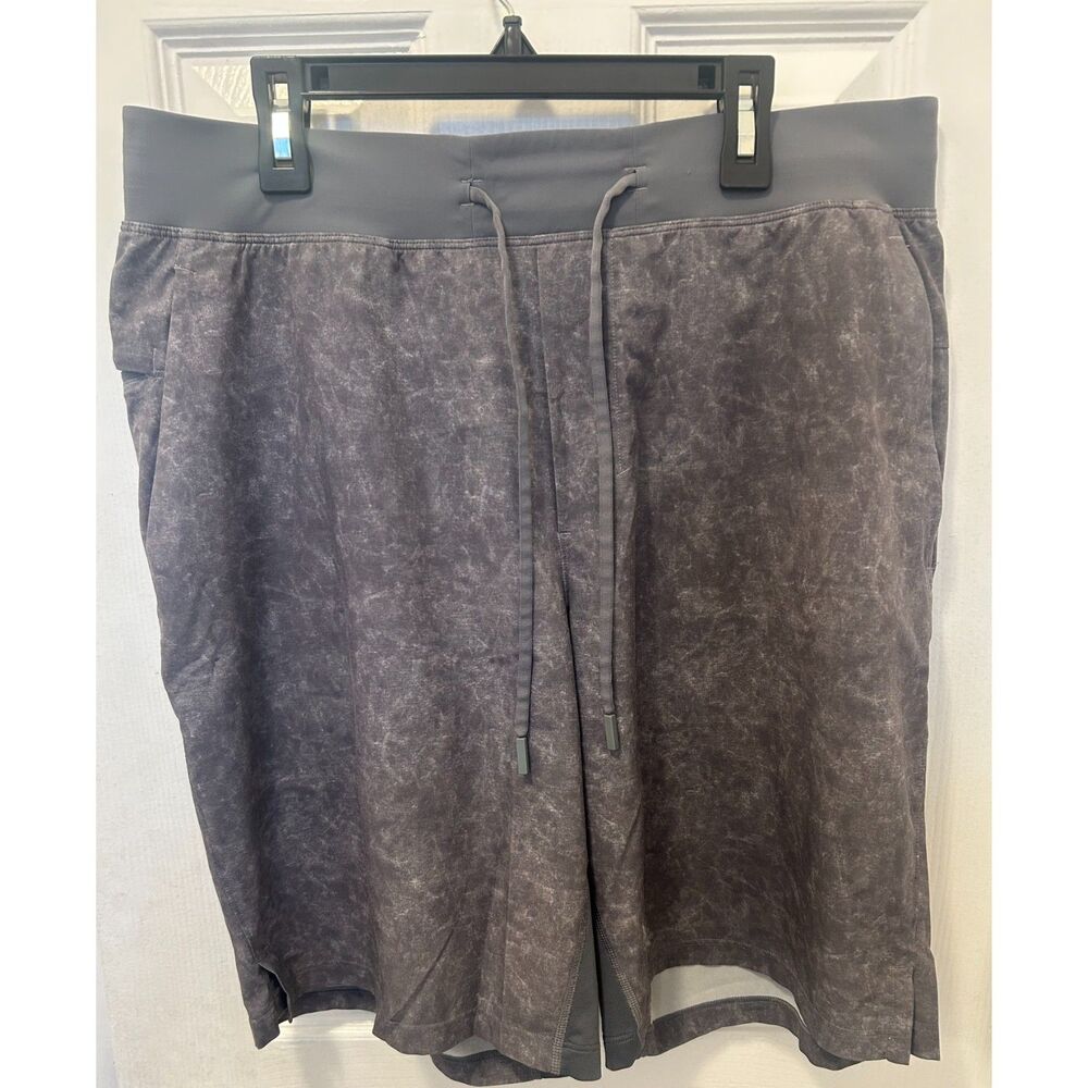 Lululemon T.H.E. Short 9" Linerless Gravel Dust Asphalt Grey Multi Men's Large
